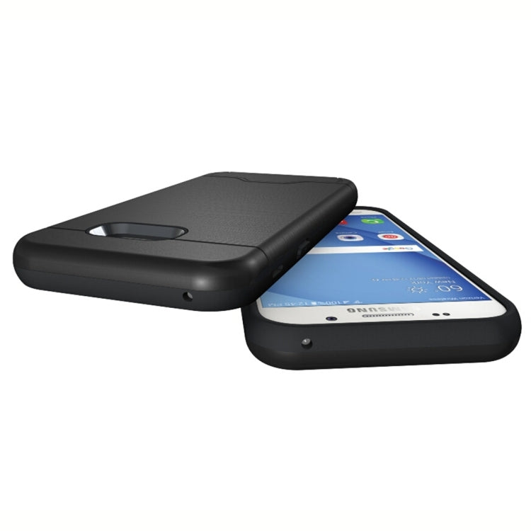 For Galaxy A5 (2017) / A520 Brushed Texture Separable PC + TPU Protective Combination Back Case with Holder & Card Slot