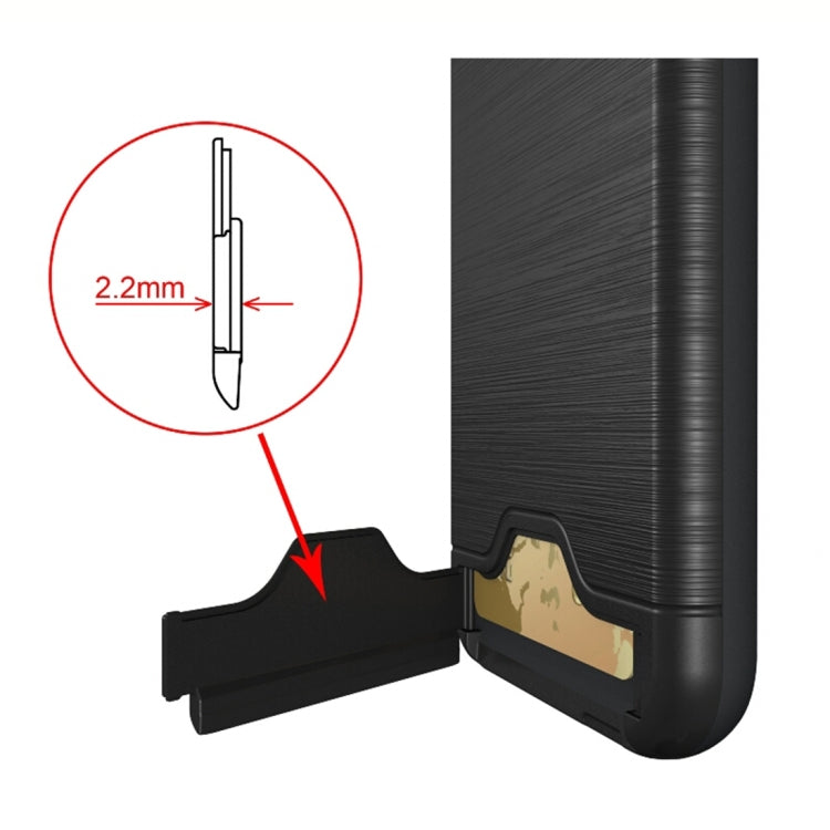 For Galaxy A5 (2017) / A520 Brushed Texture Separable PC + TPU Protective Combination Back Case with Holder & Card Slot