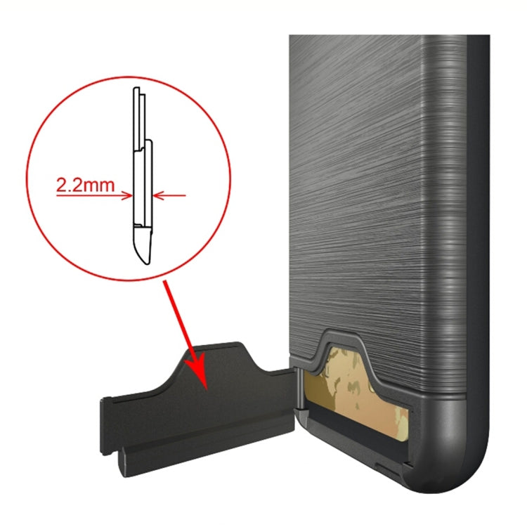 For Galaxy A5 (2017) / A520 Brushed Texture Separable PC + TPU Protective Combination Back Case with Holder & Card Slot