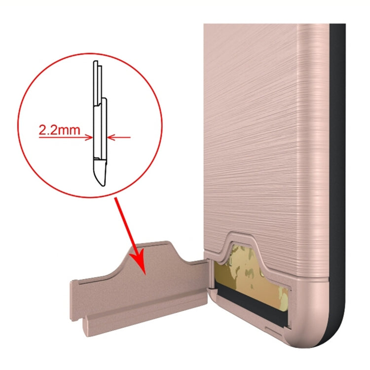 For Galaxy A5 (2017) / A520 Brushed Texture Separable PC + TPU Protective Combination Back Case with Holder & Card Slot