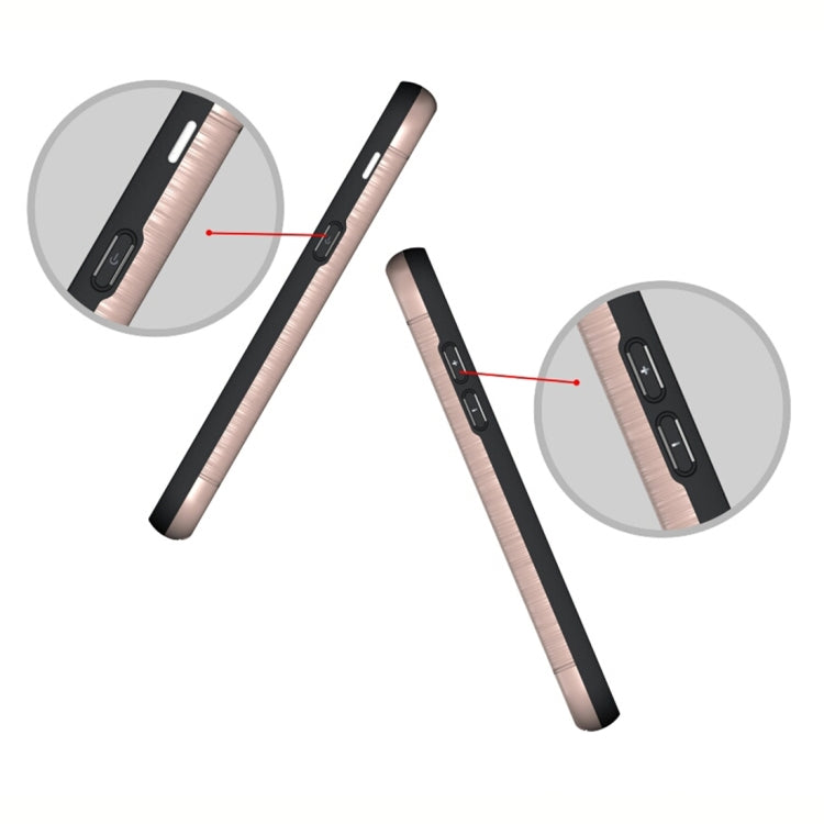 For Galaxy A5 (2017) / A520 Brushed Texture Separable PC + TPU Protective Combination Back Case with Holder & Card Slot