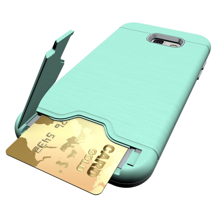 For Galaxy A7 (2017) / A720 Brushed Texture Separable PC + TPU Protective Combination Back Case with Holder & Card Slot