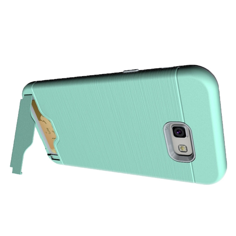 For Galaxy A7 (2017) / A720 Brushed Texture Separable PC + TPU Protective Combination Back Case with Holder & Card Slot