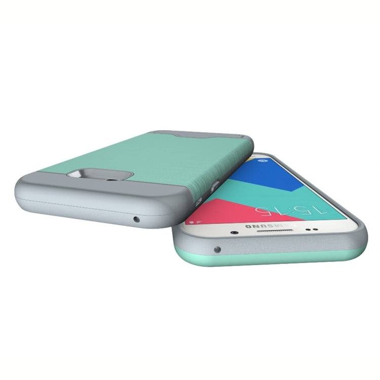 For Galaxy A7 (2017) / A720 Brushed Texture Separable PC + TPU Protective Combination Back Case with Holder & Card Slot