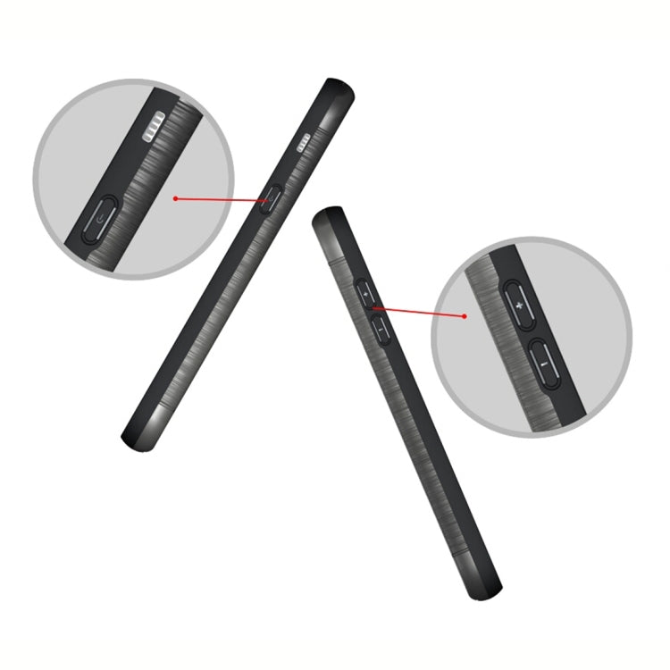 For Galaxy A7 (2017) / A720 Brushed Texture Separable PC + TPU Protective Combination Back Case with Holder & Card Slot
