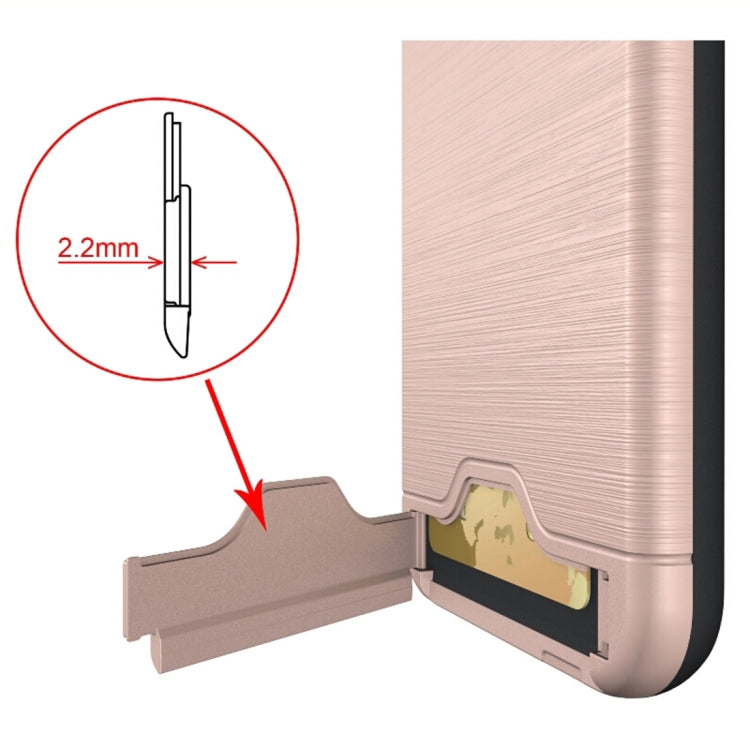 For Galaxy A7 (2017) / A720 Brushed Texture Separable PC + TPU Protective Combination Back Case with Holder & Card Slot