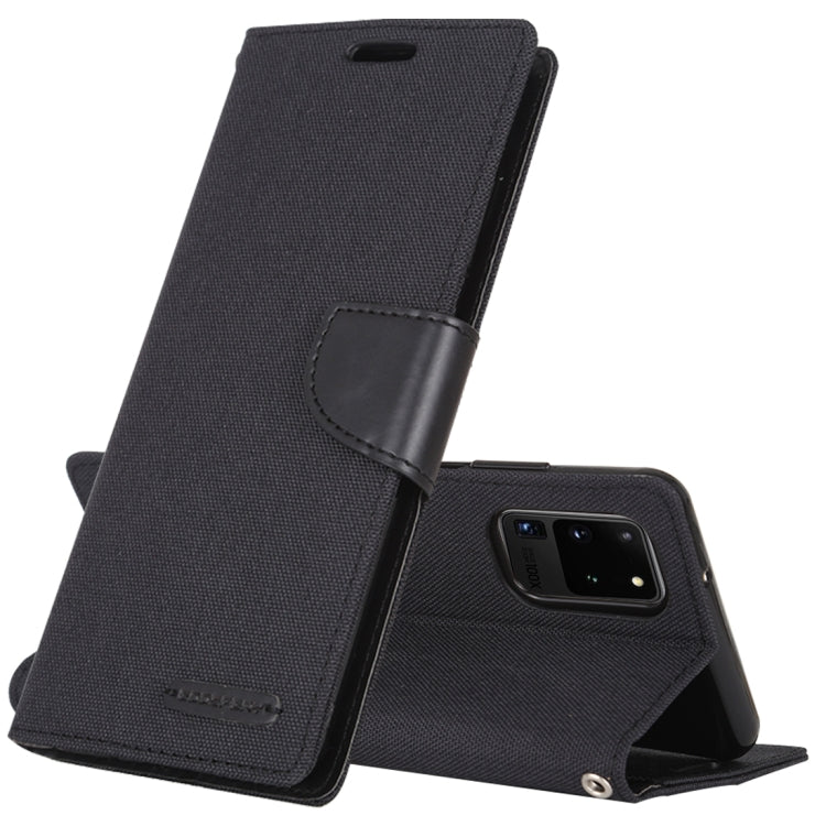 GOOSPERY CANVAS DIARY For Galaxy S20 Ultra Canvas Texture Horizontal Flip PU Leather Case, with Holder & Card Slots & Wallet
