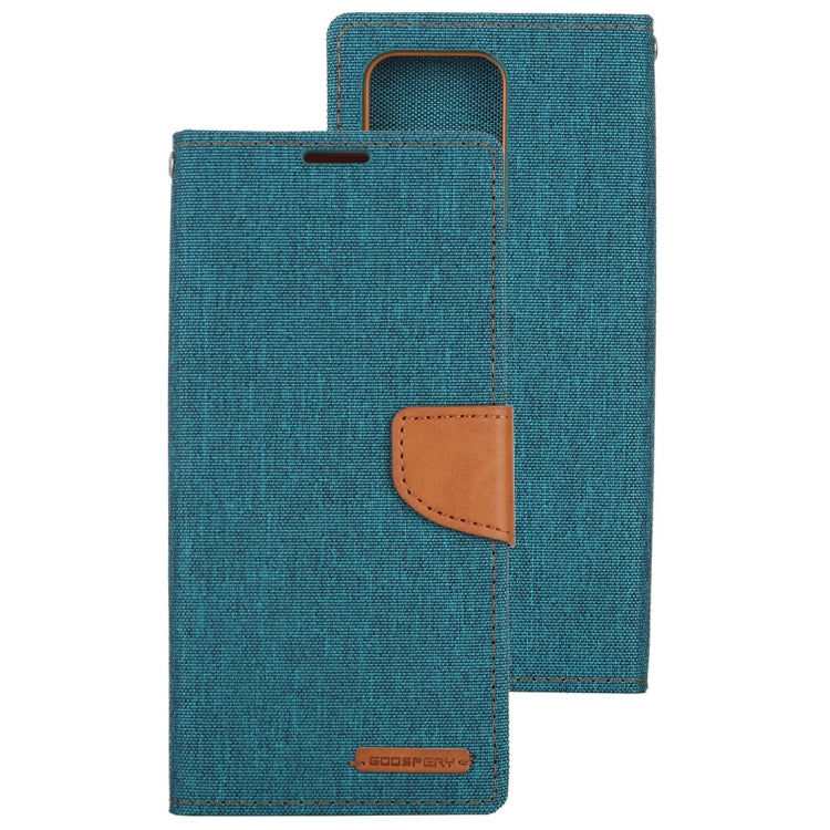 GOOSPERY CANVAS DIARY For Galaxy S20 Ultra Canvas Texture Horizontal Flip PU Leather Case, with Holder & Card Slots & Wallet