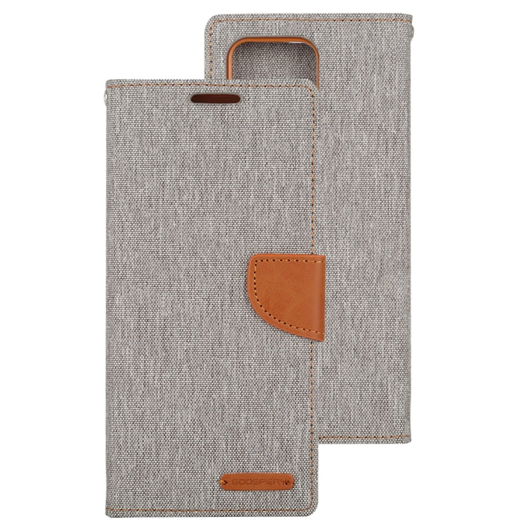 GOOSPERY CANVAS DIARY For Galaxy S20 Ultra Canvas Texture Horizontal Flip PU Leather Case, with Holder & Card Slots & Wallet