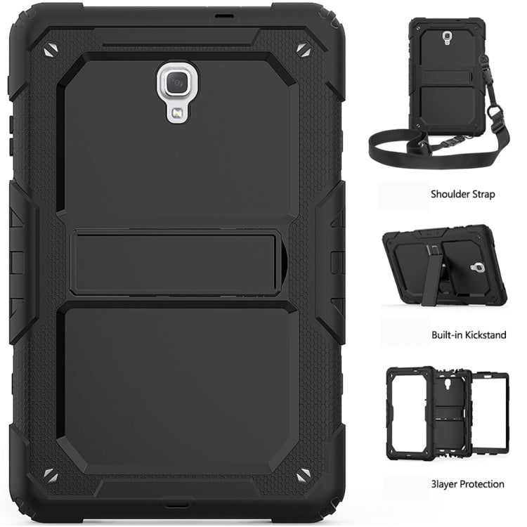 Shockproof PC + Silica Gel Protective Case for Galaxy Tab A 10.5 T590, with Holder & Shoulder Strap