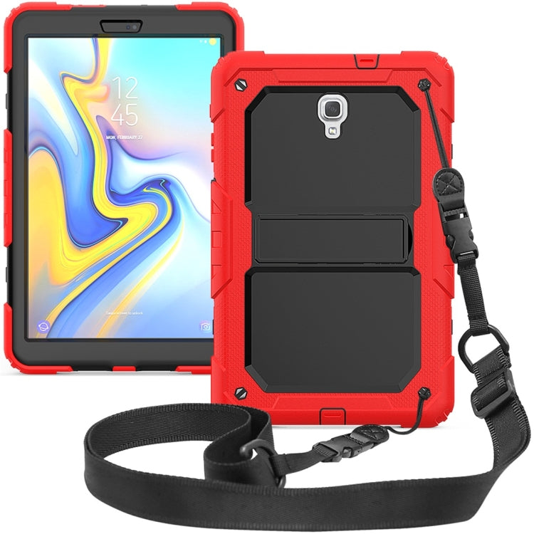 Shockproof PC + Silica Gel Protective Case for Galaxy Tab A 10.5 T590, with Holder & Shoulder Strap