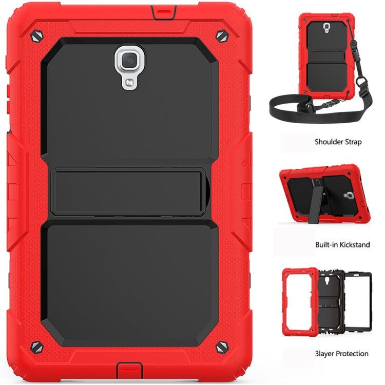 Shockproof PC + Silica Gel Protective Case for Galaxy Tab A 10.5 T590, with Holder & Shoulder Strap
