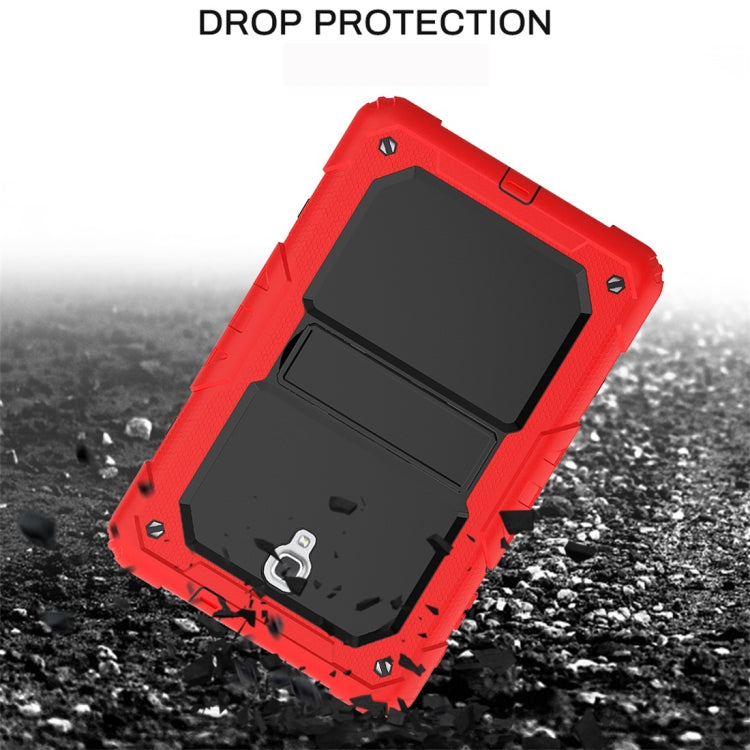 Shockproof PC + Silica Gel Protective Case for Galaxy Tab A 10.5 T590, with Holder & Shoulder Strap