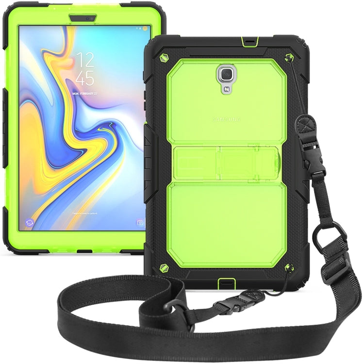Shockproof Transparent PC + Silica Gel Protective Case for Galaxy Tab A 10.5 T590, with Holder & Shoulder Strap