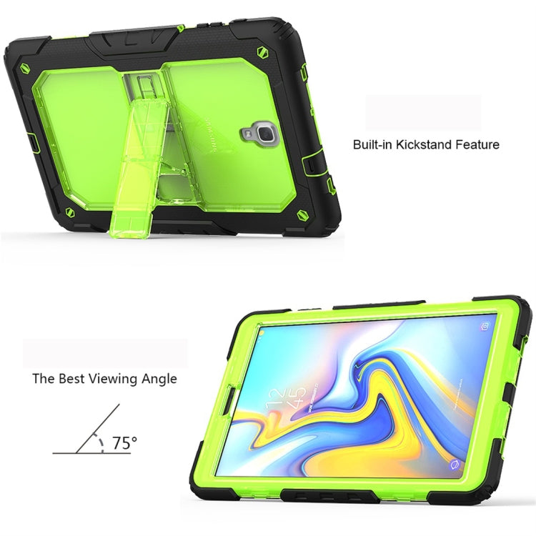 Shockproof Transparent PC + Silica Gel Protective Case for Galaxy Tab A 10.5 T590, with Holder & Shoulder Strap