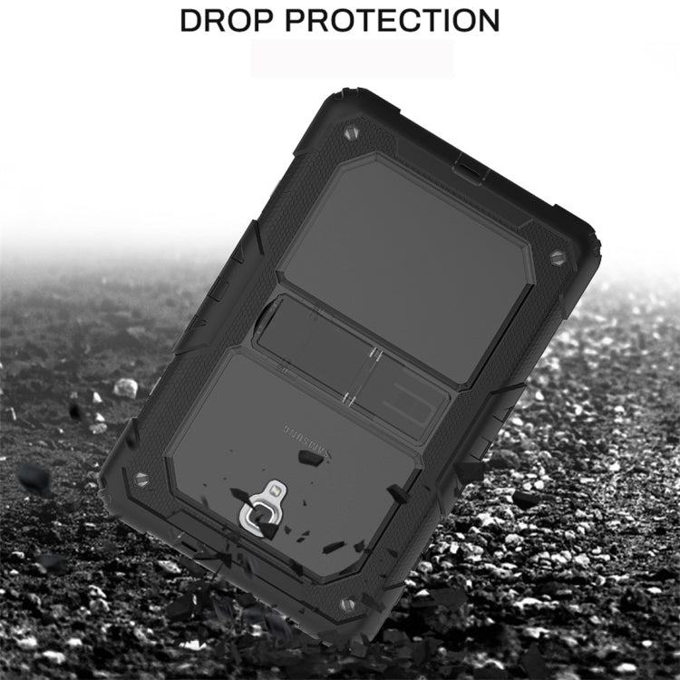 Shockproof Transparent PC + Silica Gel Protective Case for Galaxy Tab A 10.5 T590, with Holder & Shoulder Strap