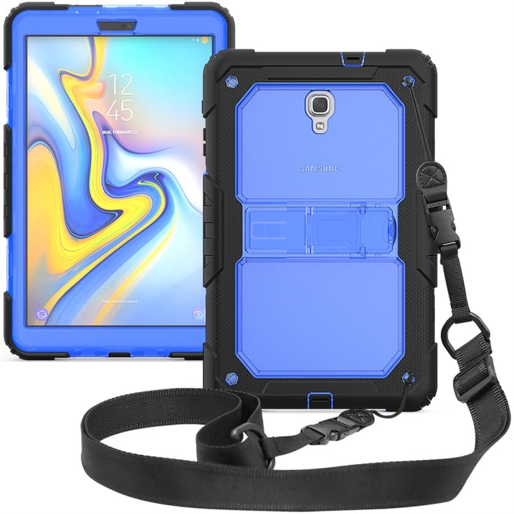 Shockproof Transparent PC + Silica Gel Protective Case for Galaxy Tab A 10.5 T590, with Holder & Shoulder Strap