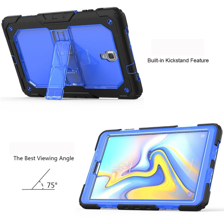 Shockproof Transparent PC + Silica Gel Protective Case for Galaxy Tab A 10.5 T590, with Holder & Shoulder Strap