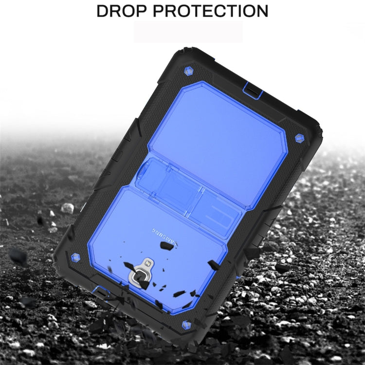 Shockproof Transparent PC + Silica Gel Protective Case for Galaxy Tab A 10.5 T590, with Holder & Shoulder Strap