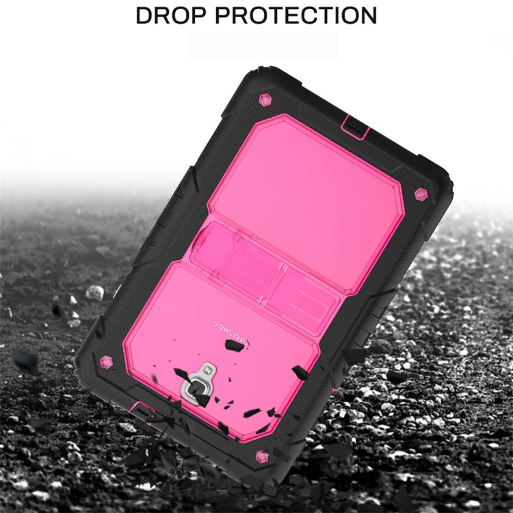 Shockproof Transparent PC + Silica Gel Protective Case for Galaxy Tab A 10.5 T590, with Holder & Shoulder Strap