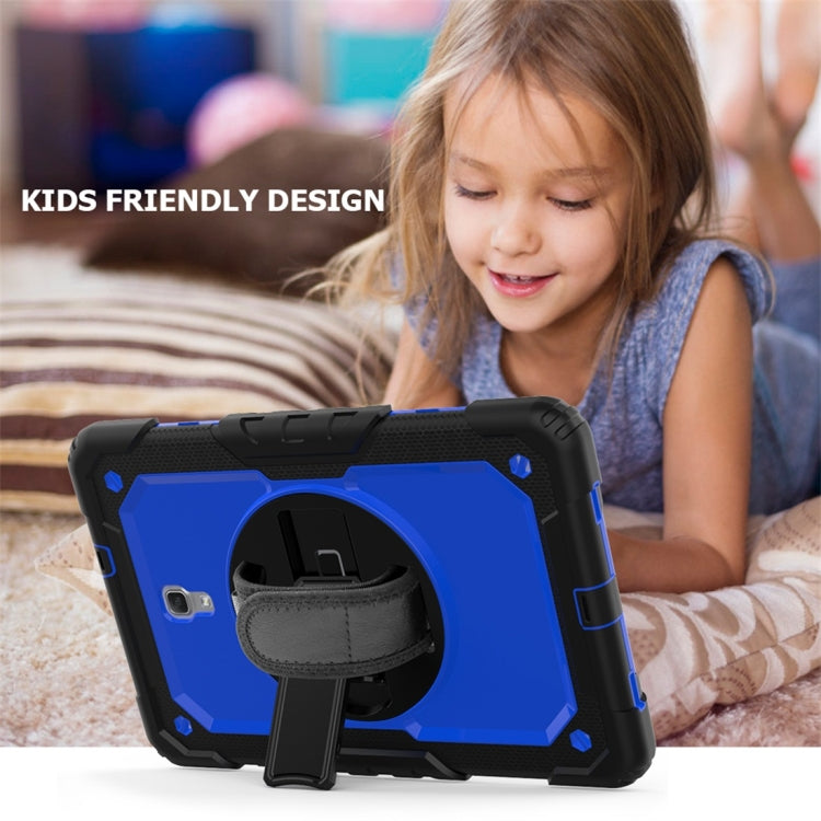 Shockproof Black Silica Gel + Colorful PC Protective Case for Galaxy Tab A 10.5 T590, with Holder & Shoulder Strap & Hand Strap & Pen Slot
