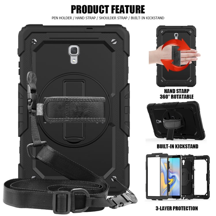 Shockproof Colorful Silica Gel + PC Protective Case for Galaxy Tab A 10.5 T590, with Holder & Shoulder Strap & Hand Strap & Pen Slot