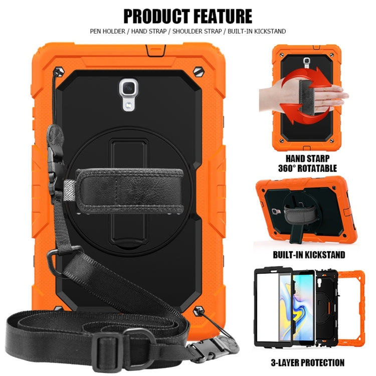 Shockproof Colorful Silica Gel + PC Protective Case for Galaxy Tab A 10.5 T590, with Holder & Shoulder Strap & Hand Strap & Pen Slot