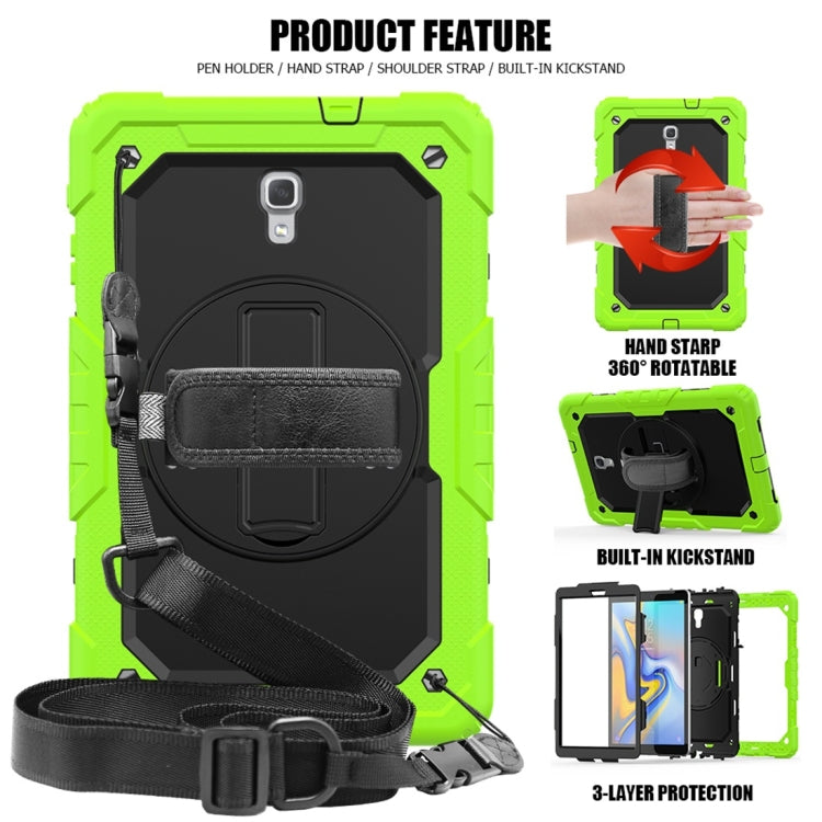 Shockproof Colorful Silica Gel + PC Protective Case for Galaxy Tab A 10.5 T590, with Holder & Shoulder Strap & Hand Strap & Pen Slot