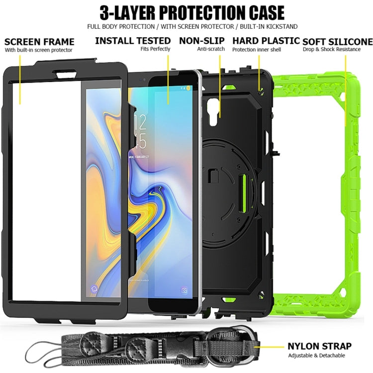 Shockproof Colorful Silica Gel + PC Protective Case for Galaxy Tab A 10.5 T590, with Holder & Shoulder Strap & Hand Strap & Pen Slot