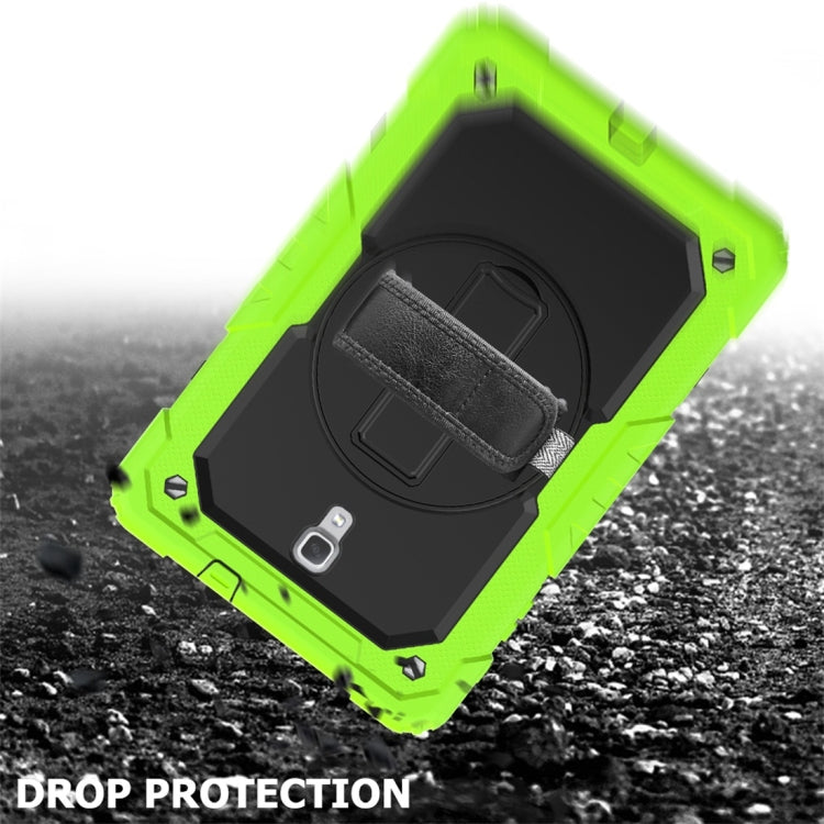 Shockproof Colorful Silica Gel + PC Protective Case for Galaxy Tab A 10.5 T590, with Holder & Shoulder Strap & Hand Strap & Pen Slot