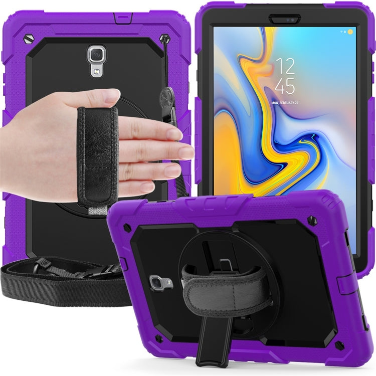 Shockproof Colorful Silica Gel + PC Protective Case for Galaxy Tab A 10.5 T590, with Holder & Shoulder Strap & Hand Strap & Pen Slot
