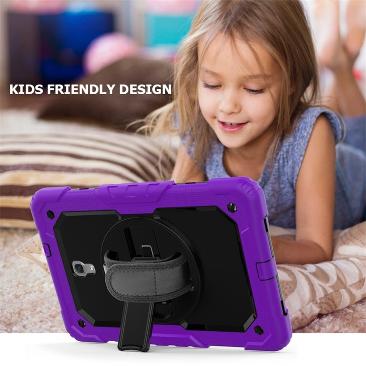 Shockproof Colorful Silica Gel + PC Protective Case for Galaxy Tab A 10.5 T590, with Holder & Shoulder Strap & Hand Strap & Pen Slot