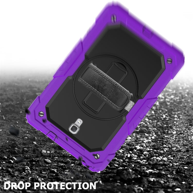 Shockproof Colorful Silica Gel + PC Protective Case for Galaxy Tab A 10.5 T590, with Holder & Shoulder Strap & Hand Strap & Pen Slot