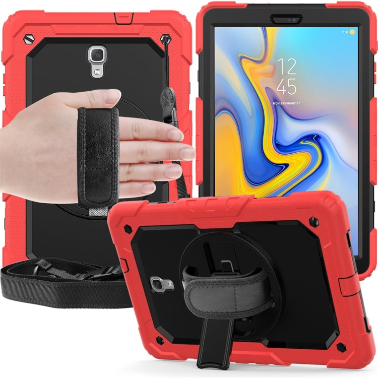 Shockproof Colorful Silica Gel + PC Protective Case for Galaxy Tab A 10.5 T590, with Holder & Shoulder Strap & Hand Strap & Pen Slot