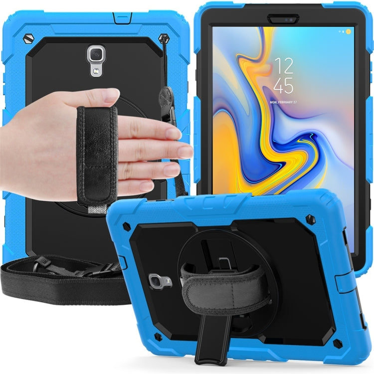 Shockproof Colorful Silica Gel + PC Protective Case for Galaxy Tab A 10.5 T590, with Holder & Shoulder Strap & Hand Strap & Pen Slot