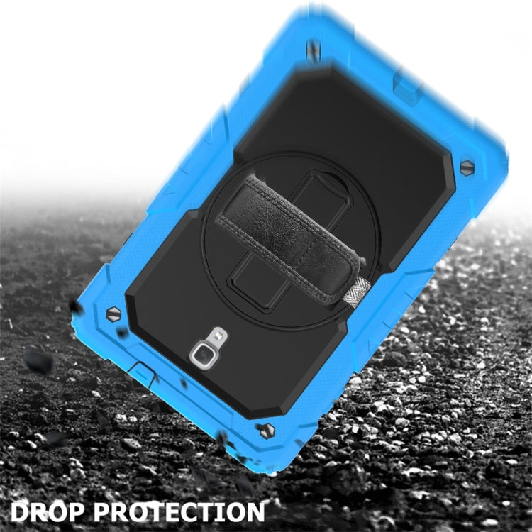 Shockproof Colorful Silica Gel + PC Protective Case for Galaxy Tab A 10.5 T590, with Holder & Shoulder Strap & Hand Strap & Pen Slot