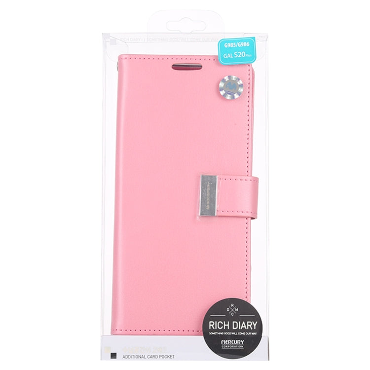 GOOSPERY RICH DIARY For Galaxy S20+ PU + TPU Crazy Horse Texture Horizontal Flip Leather Case, with Card Slots & Wallet & Photo frame