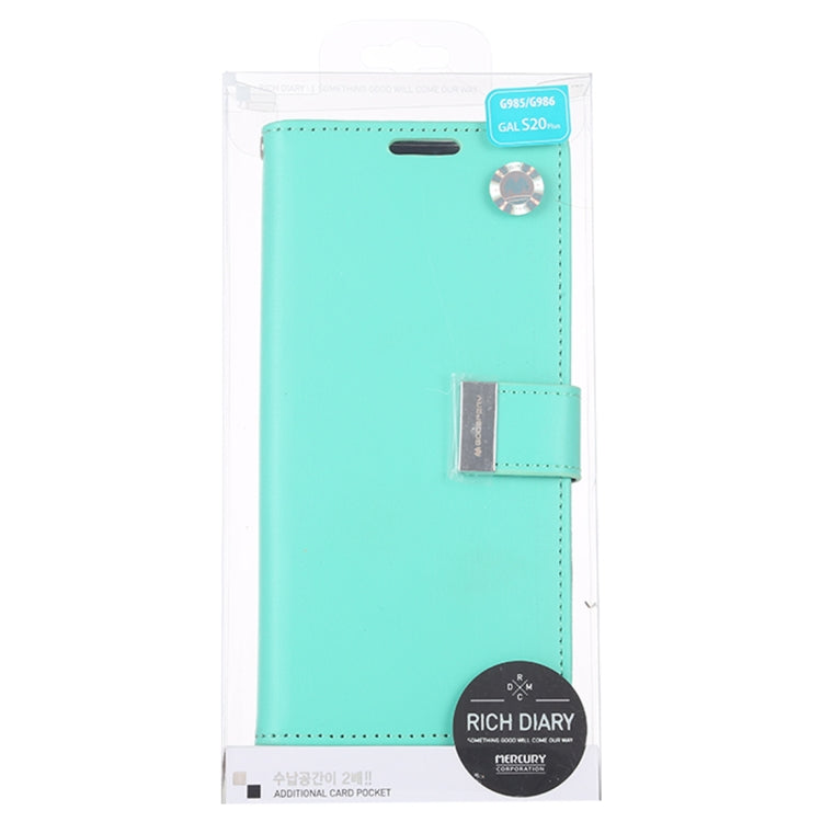 GOOSPERY RICH DIARY For Galaxy S20+ PU + TPU Crazy Horse Texture Horizontal Flip Leather Case, with Card Slots & Wallet & Photo frame