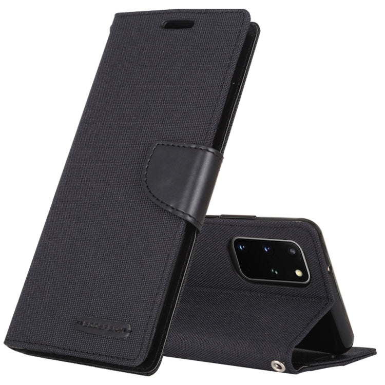 GOOSPERY CANVAS DIARY For Galaxy S20+ Canvas Texture Horizontal Flip PU Leather Case, with Holder & Card Slots & Wallet