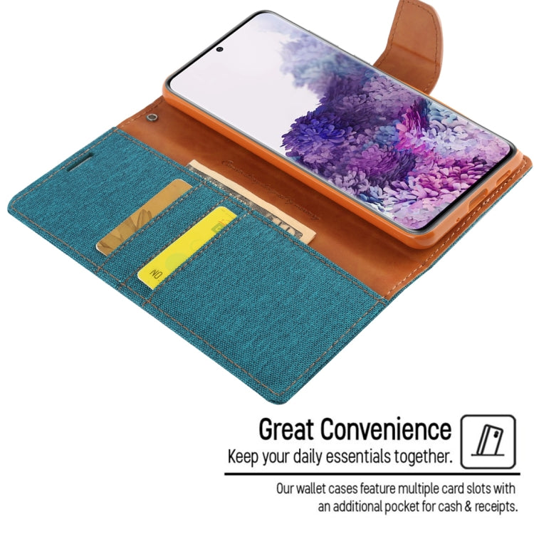 GOOSPERY CANVAS DIARY For Galaxy S20+ Canvas Texture Horizontal Flip PU Leather Case, with Holder & Card Slots & Wallet