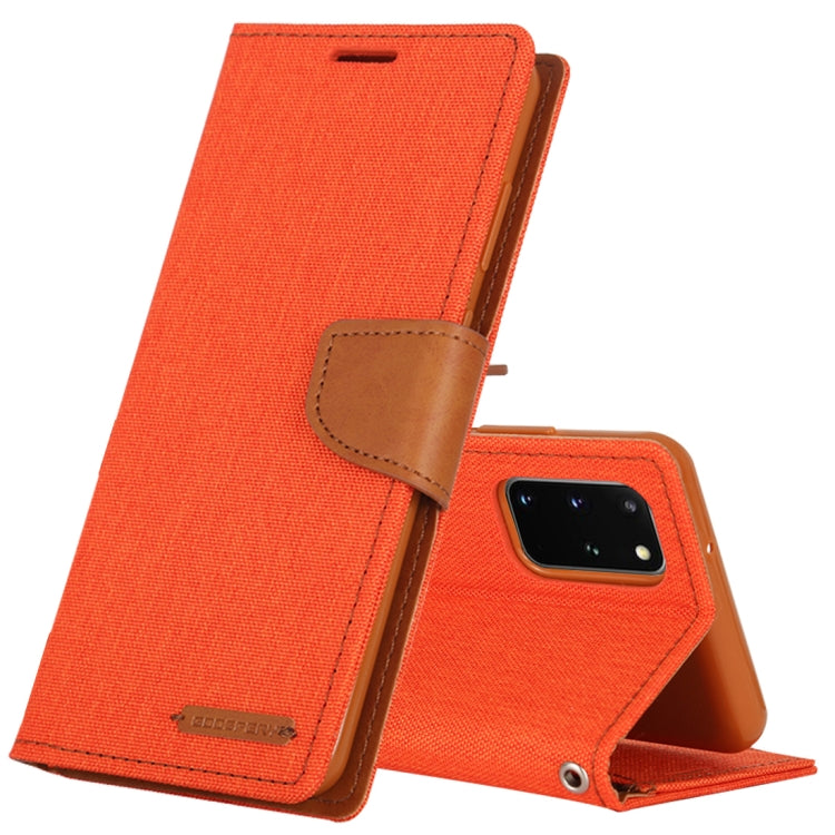 GOOSPERY CANVAS DIARY For Galaxy S20+ Canvas Texture Horizontal Flip PU Leather Case, with Holder & Card Slots & Wallet