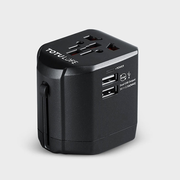 TOTUDESIGN 2.5A Total Output Universal Adapter Dual USB Ports Travel Charger with LED Indicator, Global Plug, For iPad, Laptop, iPhone, Samsung, HTC, Huawei, Xiaomi, and Other Smart Phones, Rechargeable Devices