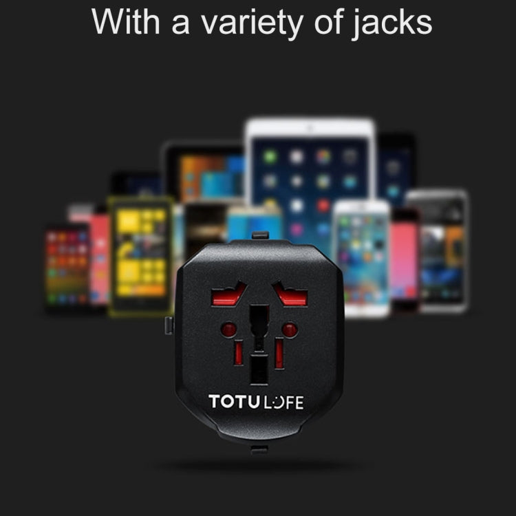 TOTUDESIGN 2.5A Total Output Universal Adapter Dual USB Ports Travel Charger with LED Indicator, Global Plug, For iPad, Laptop, iPhone, Samsung, HTC, Huawei, Xiaomi, and Other Smart Phones, Rechargeable Devices