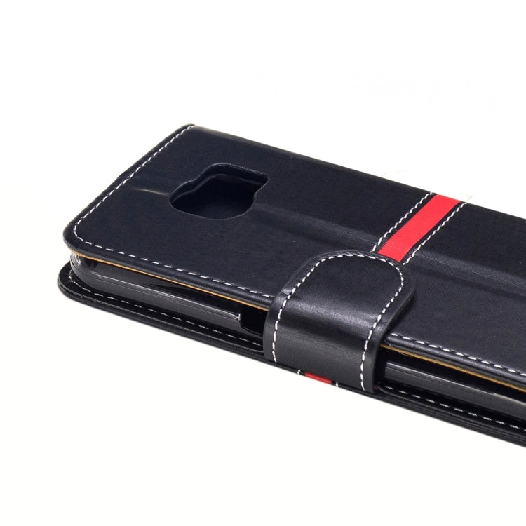For Galaxy S6 / G920 Crazy Horse Texture PU Leather Horizontal Flip Leather Case with Holder & Card Slots & Wallet & Photo Frame & Lanyard
