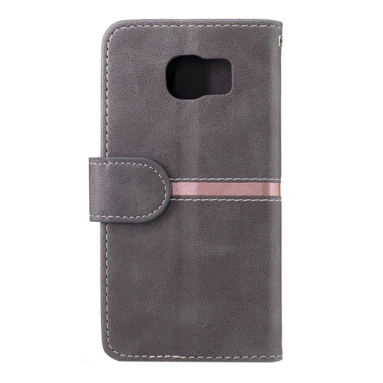 For Galaxy S6 / G920 Crazy Horse Texture PU Leather Horizontal Flip Leather Case with Holder & Card Slots & Wallet & Photo Frame & Lanyard