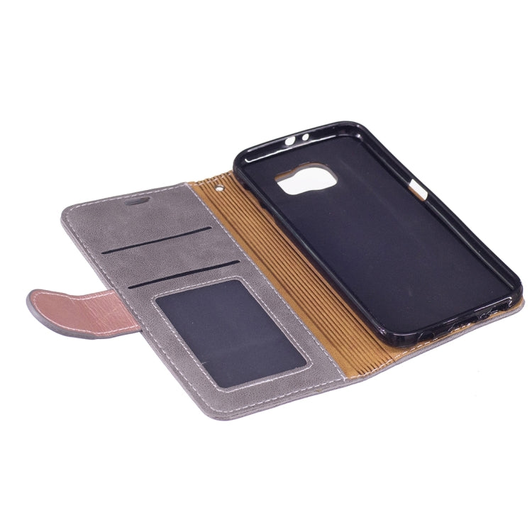 For Galaxy S6 / G920 Crazy Horse Texture PU Leather Horizontal Flip Leather Case with Holder & Card Slots & Wallet & Photo Frame & Lanyard