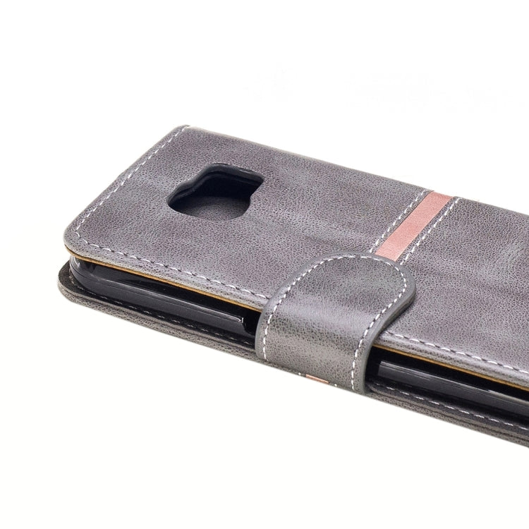 For Galaxy S6 / G920 Crazy Horse Texture PU Leather Horizontal Flip Leather Case with Holder & Card Slots & Wallet & Photo Frame & Lanyard