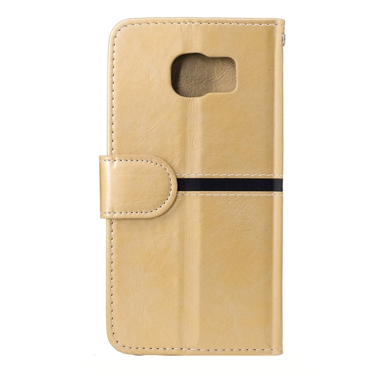 For Galaxy S6 / G920 Crazy Horse Texture PU Leather Horizontal Flip Leather Case with Holder & Card Slots & Wallet & Photo Frame & Lanyard