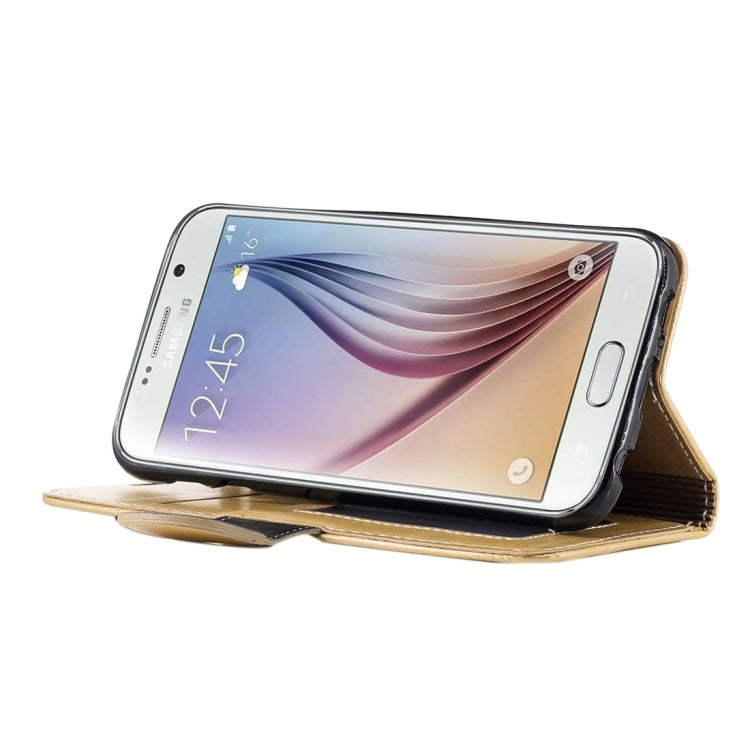 For Galaxy S6 / G920 Crazy Horse Texture PU Leather Horizontal Flip Leather Case with Holder & Card Slots & Wallet & Photo Frame & Lanyard