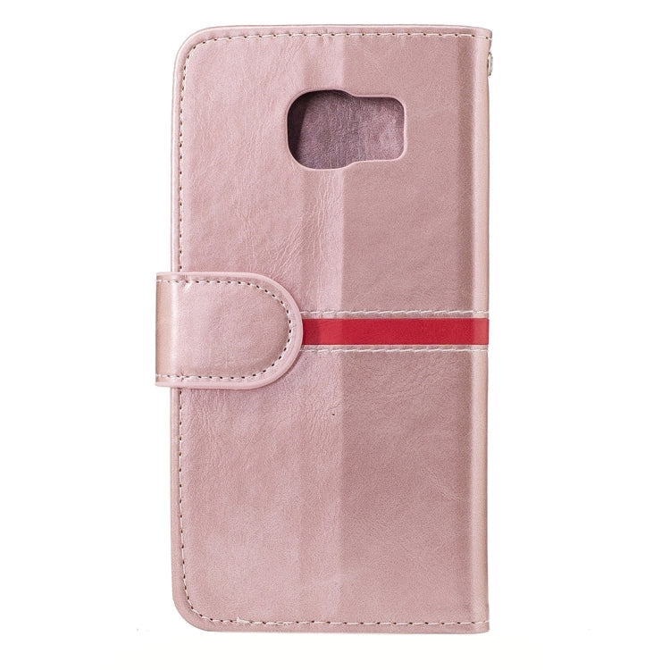 For Galaxy S6 / G920 Crazy Horse Texture PU Leather Horizontal Flip Leather Case with Holder & Card Slots & Wallet & Photo Frame & Lanyard